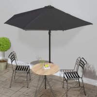 vidaXL Balkon-Sonnenschirm Alu-Mast Schwarz 300x155x223cm...