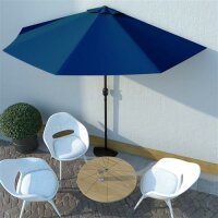 vidaXL Balkon-Sonnenschirm Alu-Mast Blau 300x155x223cm...