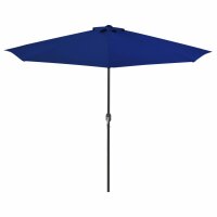 vidaXL Balkon-Sonnenschirm Alu-Mast Blau 300x155x223cm Halbrund