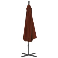 vidaXL Ampelschirm mit Stahlmast 300 cm Terracotta-Rot