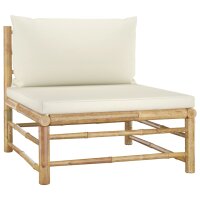 vidaXL 3-tlg. Garten-Lounge-Set mit Kissen Bambus