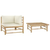 vidaXL 2-tlg. Garten-Lounge-Set mit Kissen...