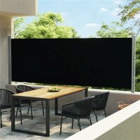 vidaXL Ausziehbare Seitenmarkise 600x160 cm Schwarz