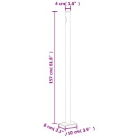 vidaXL Ausziehbare Seitenmarkise 600x160 cm Creme