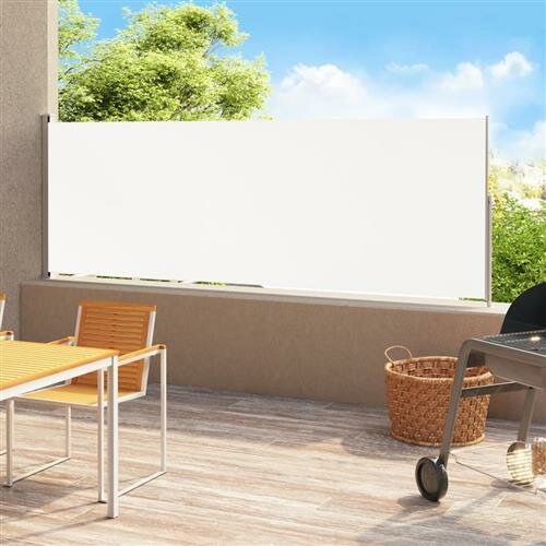 vidaXL Seitenmarkise Ausziehbar 180x500 cm Creme