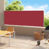 vidaXL Ausziehbare Seitenmarkise 180x500 cm Rot