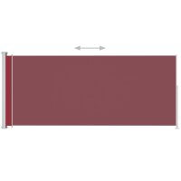 vidaXL Ausziehbare Seitenmarkise 180x500 cm Rot