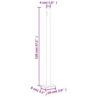 vidaXL Ausziehbare Seitenmarkise 200x500 cm Creme