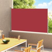 vidaXL Ausziehbare Seitenmarkise 220x300 cm Rot