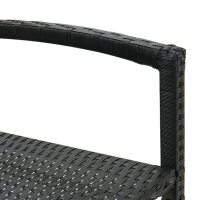 vidaXL Barhocker 4 Stk. Schwarz Poly Rattan