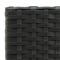 vidaXL Barhocker 4 Stk. Schwarz Poly Rattan