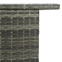 vidaXL Garten-Bartisch Grau 120x55x110 cm Poly Rattan