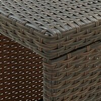 vidaXL Bartisch mit Regal Braun 120x60x110 cm Poly Rattan