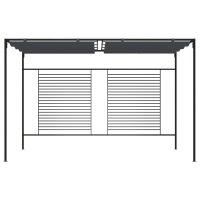 vidaXL Pavillon mit Ausziehbarem Dach 4x3x2,3 m Anthrazit...