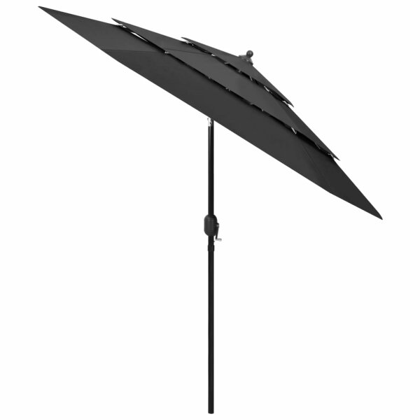 vidaXL Sonnenschirm mit Aluminium-Mast 3-lagig Anthrazit 2,5 m