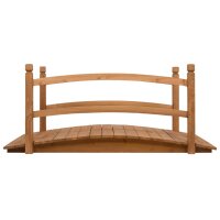 vidaXL Gartenbr&uuml;cke 140x60x60 cm Massivholz Tanne