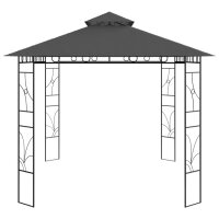 WOWONA Pavillon 4x3x2,7 m Anthrazit 160 g/m&sup2;