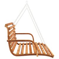 vidaXL Schaukelbank Bugholz Massiv mit Teak-Finish 126x63x92 cm
