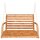vidaXL Schaukelbank Bugholz Massiv mit Teak-Finish 126x63x92 cm