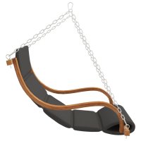 vidaXL Hängeliege mit Kissen Massiv Bugholz mit Teak-Finish