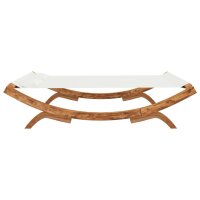 vidaXL Loungebett 165x188,5x46 cm Bugholz Massiv Creme