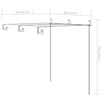 vidaXL Garten-Pergola Antik-Braun 3x3x2,5 m Eisen