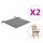 vidaXL Gartenstuhl-Kissen 2 Stk. Grau 40x40x3 cm Oxford-Gewebe