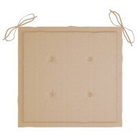 vidaXL Gartenstuhl-Kissen 6 Stk. Beige 40x40x3 cm...