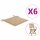 vidaXL Gartenstuhl-Kissen 6 Stk. Beige 40x40x3 cm Oxford-Gewebe