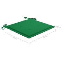 vidaXL Gartenstuhl-Kissen 2 Stk. Gr&uuml;n 40x40x3 cm Oxford-Gewebe