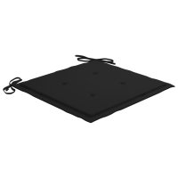 WOWONA Gartenstuhl-Kissen 2 Stk. Schwarz 40x40x3 cm...
