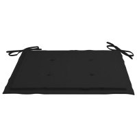 vidaXL Gartenstuhl-Kissen 6 Stk. Schwarz 40x40x3 cm Oxford-Gewebe