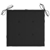 vidaXL Gartenstuhl-Kissen 6 Stk. Schwarz 40x40x3 cm Oxford-Gewebe