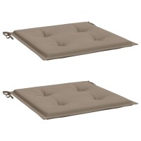 vidaXL Gartenstuhl-Kissen 2 Stk. Taupe 40x40x3 cm Oxford-Gewebe