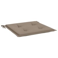 vidaXL Gartenstuhl-Kissen 2 Stk. Taupe 40x40x3 cm Oxford-Gewebe