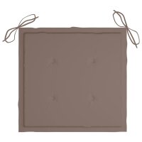 vidaXL Gartenstuhl-Kissen 6 Stk. Taupe 40x40x3 cm...