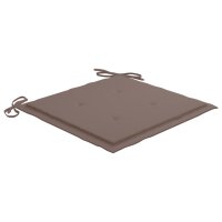 vidaXL Gartenstuhl-Kissen 6 Stk. Taupe 40x40x3 cm Oxford-Gewebe