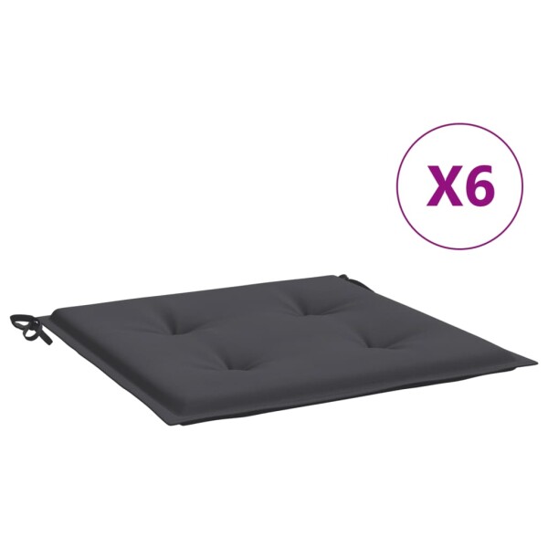 vidaXL Gartenstuhl-Kissen 6 Stk. Anthrazit 50x50x3 cm Oxford-Gewebe