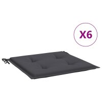 vidaXL Gartenstuhl-Kissen 6 Stk. Anthrazit 50x50x3 cm...