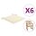 vidaXL Gartenstuhl-Kissen 6 Stk. Creme 50x50x3 cm Oxford-Gewebe