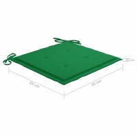 vidaXL Gartenstuhl-Kissen 4 Stk. Grün 50x50x3 cm Oxford-Gewebe