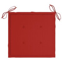 vidaXL Gartenstuhl-Kissen 4 Stk. Rot 50x50x3 cm Oxford-Gewebe