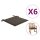 vidaXL Gartenstuhl-Kissen 6 Stk. Taupe 50x50x3 cm Oxford-Gewebe