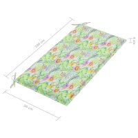 vidaXL Gartenbank-Auflage Blattmuster 100x50x3 cm Oxford-Gewebe