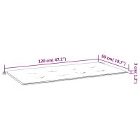 vidaXL Gartenbank-Auflage Grau Karomuster 100x50x3 cm Oxford-Gewebe