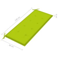 vidaXL Gartenbank-Auflage Hellgr&uuml;n 120x50x3 cm Oxford-Gewebe