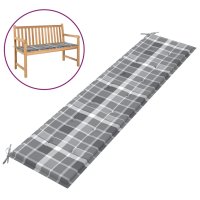 vidaXL Gartenbank-Auflage Grau Karomuster 200x50x3 cm...