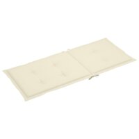 vidaXL Gartenstuhlauflagen f&uuml;r Hochlehner 6Stk. Creme 120x50x3cm Stoff