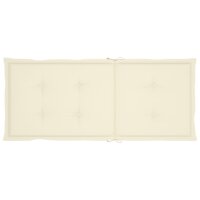 vidaXL Gartenstuhlauflagen f&uuml;r Hochlehner 6Stk. Creme 120x50x3cm Stoff