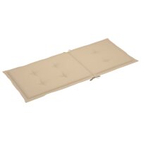 vidaXL Gartenstuhlauflagen f&uuml;r Hochlehner 6Stk. Beige 120x50x3cm Stoff